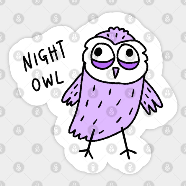 Night Owl Doodle Sticker by Sketchy